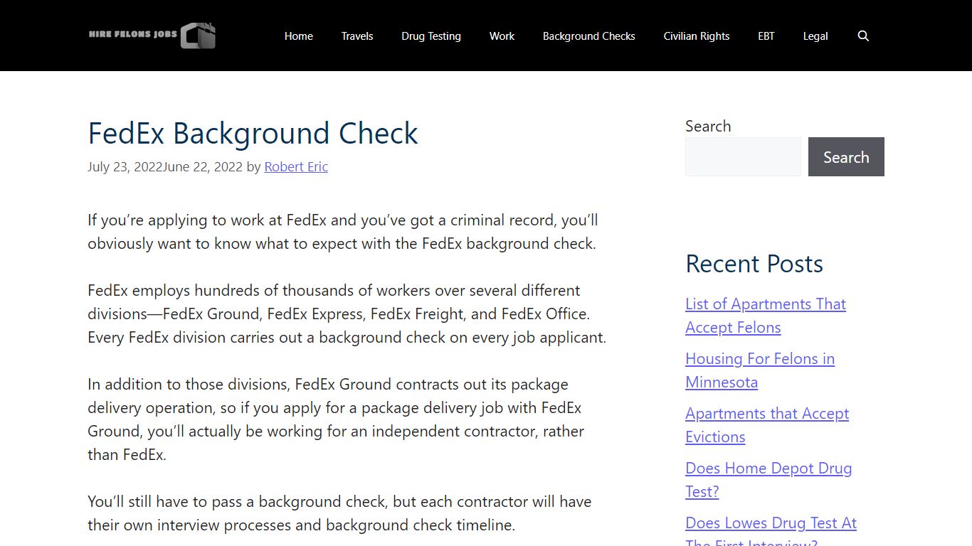 FedEx Background Check 2023 - What To Expect - Hire Felons
